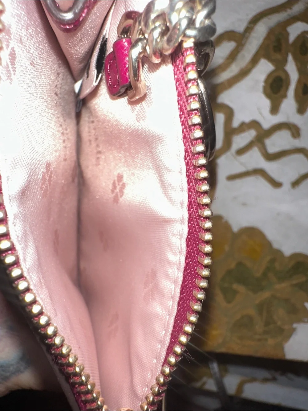 kate spade Magenta Leather Key & Card Holder